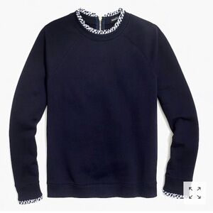 J.Crew Mercantile Woven Ruffle Neck Pullover